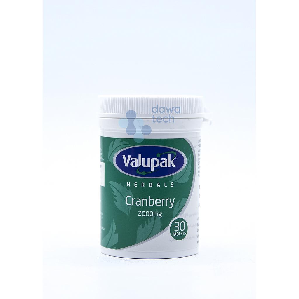 VALUPAK Cranberry 30 Tabs