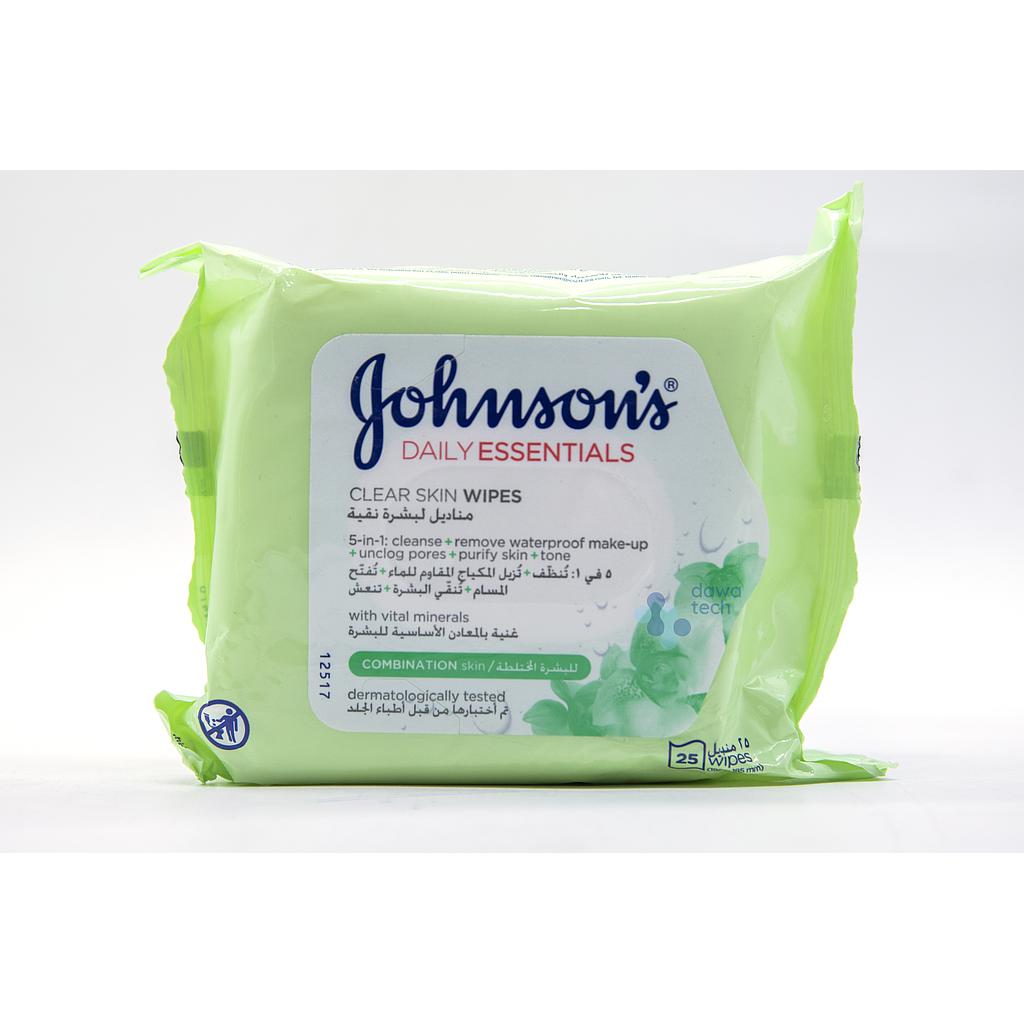 Johnson's Green Wipes Comb. Skin