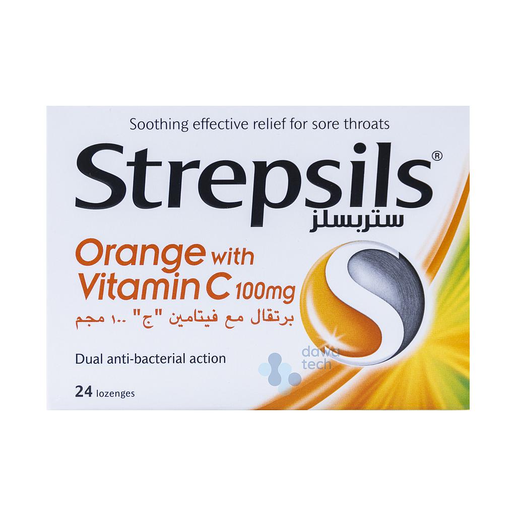 STREPSILS ORANGE/ VIT C 24LOZ